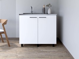 Deep Apron Farmhouse Sink: White, 33 Inch - £379.32 GBP