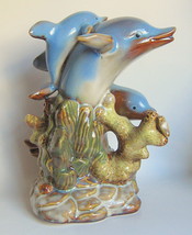 Dolphin Trio Ceramic Figurine Marine Curio - £19.91 GBP