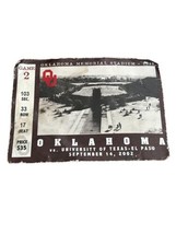 Oklahoma Sooners UTEP Miners Football Ticket Stub 9/14 2002 Nate Hybl 2 TD Stub - £7.47 GBP