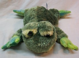 Aurora Very Soft Green Frog 9&quot; Plush Stuffed Animal Toy - £11.44 GBP