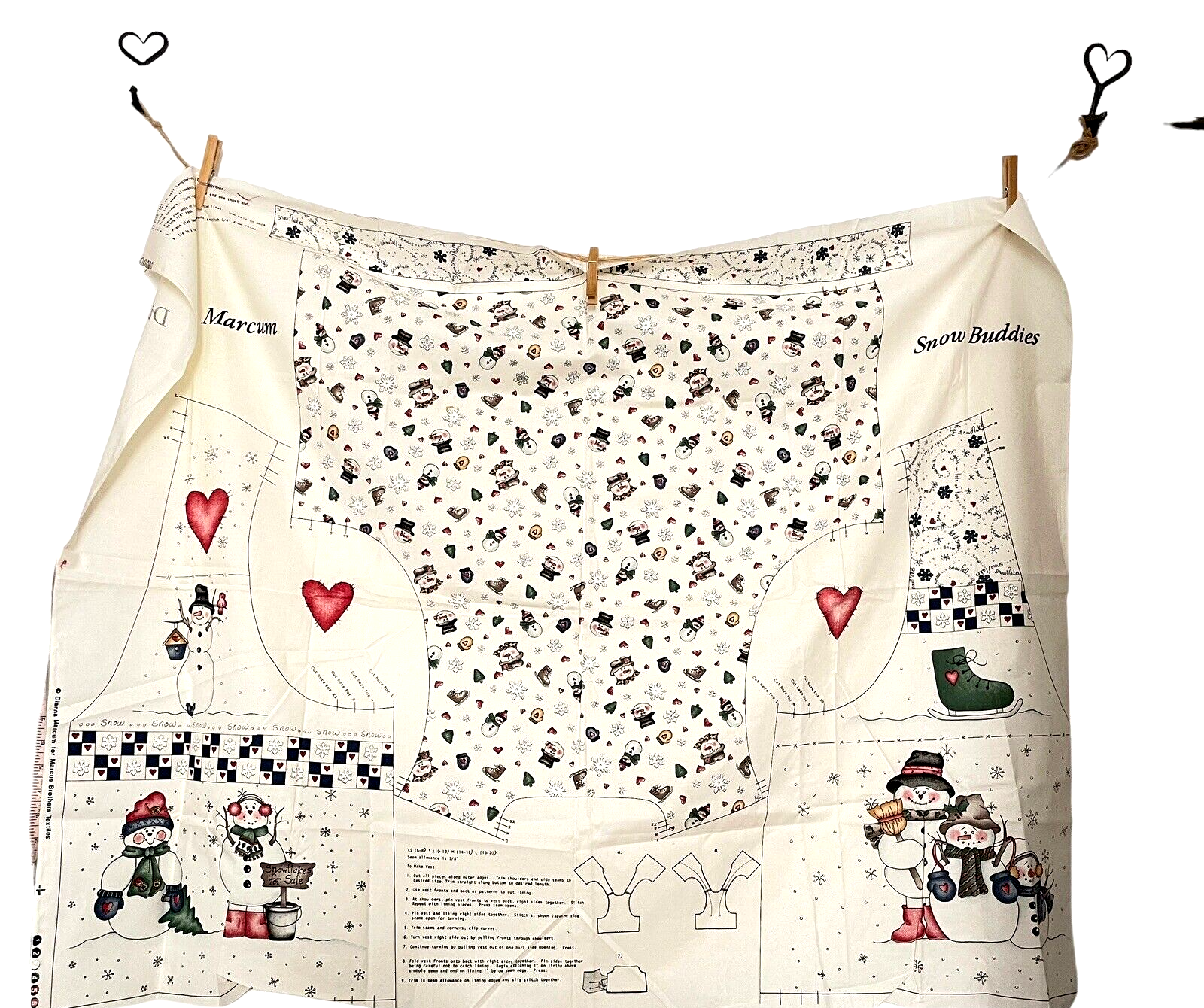 Primary image for Cut & Sew Holiday Snowman Vest Christmas Craft Snow Buddies Dianna Marcum