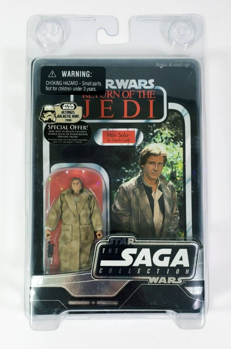 Primary image for Star Wars The Saga Collection Han Solo Trench Coat Galactic Hunt Hasbro 2006 NIP