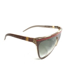 Vintage Laura Biagiotti Oxsol T-3274 Sunglasses Brown Bur Mod Frames Green Lens - £146.88 GBP