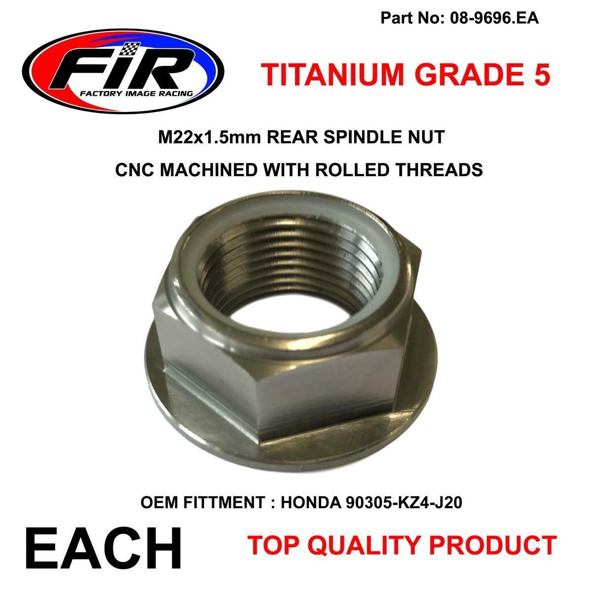 Primary image for TITANIUM REAR WHEEL AXLE SPINDLE NUT M22x1.50mm FITS HONDA CRF250X 04-17 CRF