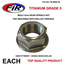 Titanium Rear Wheel Axle Spindle Nut M22x1.50mm Fits Honda CRF250X 04-17 Crf - £25.63 GBP