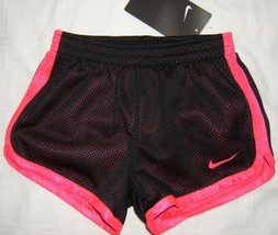 Nike Girls Shorts Black Pink Size 2T Toddler - £9.37 GBP