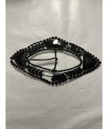 Large Antique Victorian Jet Black Glass Belt Buckle Mourning 7&quot;x4 - $1,438.81 MXN