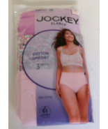 3 Jockey Elance Cotton Comfort Briefs Size 7 Multi-color Style 1484/681 - $18.79