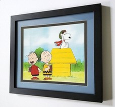 Peanuts Snoopy and Charlie Brown Poster Framed Highest Quality - $65.00