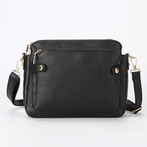 Women&#39;s Shoulder Bag Vintage Three Layer Leather Crossbody Bag Portable ... - £26.24 GBP