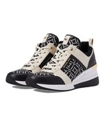 New Michael Kors Women&#39;s Georgie Trainer Jacquard Wedge Sneakers Black/C... - $215.14 CAD