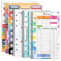 85 Sheets 6 Hole Loose Leaf Paper Weekly Monthly Planner Refill A6 Budget Binder - £16.71 GBP
