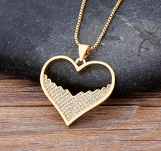 Heart Shape Stainless Steel Necklace  - £15.22 GBP