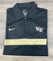 Nike Dri-Fit  ACC Wake Forest Polo Shirt Black Men’s Large EUC - £18.14 GBP