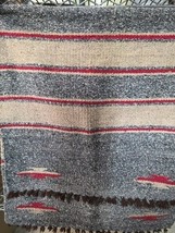 Vintage Woven Wool Blanket Runner Rug Throw 60x30 Southwest Native Ameri... - $40.00