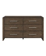 Classic Contemporary Dark Walnut Storage Dresser Solid Rubberwood - €995,31 EUR