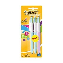 BiC 4 Colour Fun Fashion Ballpoint Pen with Medium Nib - Fashion, Pack o... - £15.96 GBP