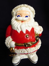 VTG Christmas Spaghetti Santa Claus Bank Japan Blue Eyes Gold Trim 1950&#39;s WDW- K - £59.51 GBP