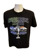 NFL Super Bowl XLVIII Seahawks vs Broncos Adult Medium Black TShirt - £15.94 GBP