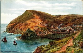 A R Quinton Watercolor Polperro From the Cliffs England UK UNP DB Postcard B10 - £13.86 GBP