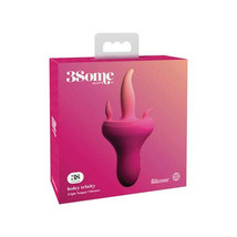 Pipedream 3Some Holey Trinity Triple Tongue Vibrator Rechargeable Silicone Red - £71.06 GBP
