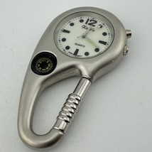 VTG Xanadu Quartz Pocket Watch Men Silver Snap-on Quartz Flash Light New... - $28.49