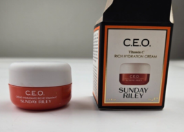 Sunday Riley C.E.O. Vitamin C Rich Hydration Cream Face Moisturizer .5 oz - £22.87 GBP