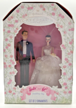 1997 Hallmark Barbie and Ken Wedding Day Keepsake Ornament Set U244 - £31.89 GBP