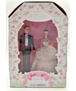 1997 Hallmark Barbie and Ken Wedding Day Keepsake Ornament Set U244 - £31.23 GBP
