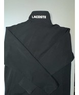 Lacoste Jacket Adult 6 XL Black Full Zip Mock Neck Cotton Logo Lined Sof... - £54.75 GBP