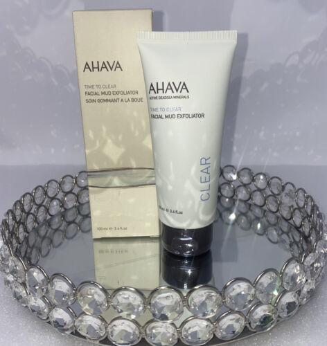 AHAVA - Time To Clear Facial Mud Exfoliator 3.4 oz. New! Fast Shipping! - $28.22