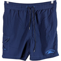 Tommy Bahama Relax Swim Trunks Mens Medium Blue Lined Navy Blue Pocket S... - $29.70