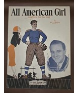 ALL AMERICAN GIRL - 1932 Vintage Sheet Music - by Al Lewis - Collegiate ... - $25.12