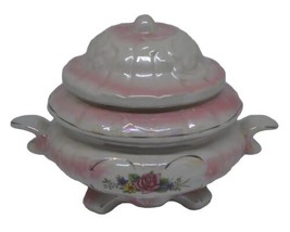 Lusterware Footed Small Tureen Serving Bowl w/ Handles and Lid in Pearl ... - £22.84 GBP