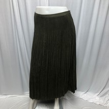 Coldwater Creek Pleated A-Line Skirt Womens XXL Green Boho Peasant Midi - £15.69 GBP