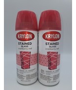 2 Krylon Stained Glass Cranberry Red 9026 Spray Paint 2 Cans New 11.5 Oz... - $793.87 MXN