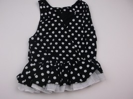 Handmade UPC Ycled Kids Purse Black And White Polka Dot Ruffle 10X13 In Unique - £2.41 GBP