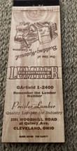 Vintage Matchbook Cover Matchcover Preisler Lumber  Cleveland OH - £2.16 GBP