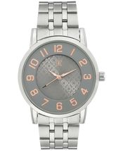 I.N.C. International Concepts Men&#39;s Silver-Tone Link Bracelet Watch 42mm... - $19.97