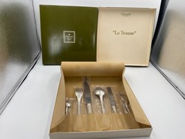 Set 2 Christofle France Silverplate POMPADOUR 6 Pc Place Settings Unused in Box - £232.97 GBP