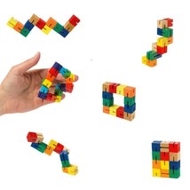 Colorful wooden puzzle autism fine motor stress anxiety fidget relief - $13.90