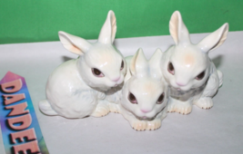 Vintage Goebel Germany White Bunny Rabbit Trio Figurine 31-813 - 08 Easter - $34.64