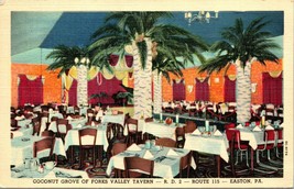 Vtg Linen Postcard Easton Pennsylvania PA Coconut Grove of Forks Tavern Rte 115 - £3.12 GBP