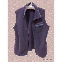 Columbia Women&#39;s Purple Winter Fleece Full Zip Vest - £13.44 GBP