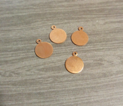 Stamping Blank Circles Tags 12mm Metal Blanks Silver Copper Metal 10pcs - £3.38 GBP