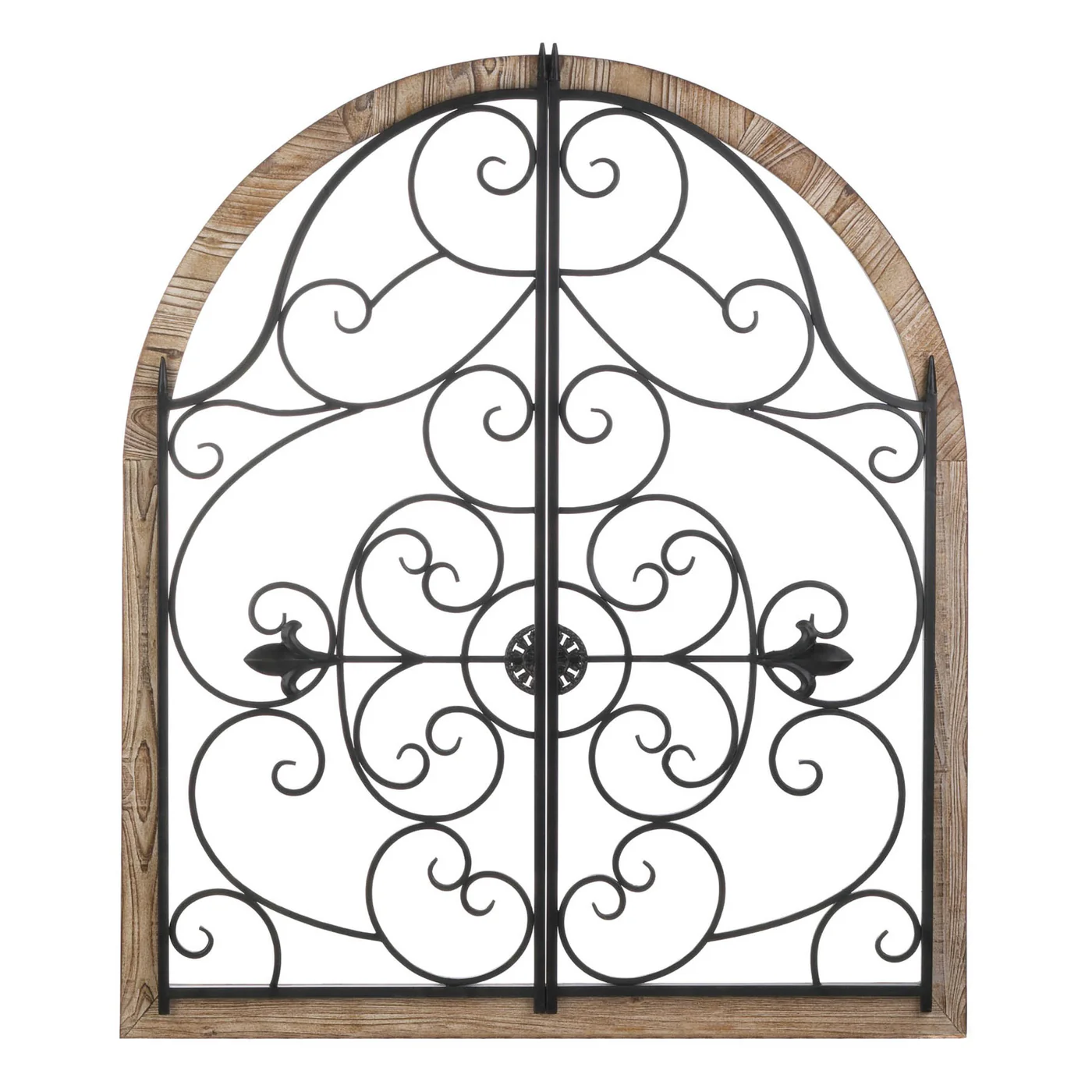 Arched Wood and Iron Wall Decor - $81.97 CAD