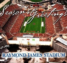 Raymond James Stadium Aerial View Tampa Seasons Greetings Postcard Unposted - £4.49 GBP