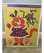 Whitman Leap Frog Cat &amp; Frog Pre-School Frame-Tray Puzzle Vintage - €13,53 EUR