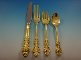 Spanish Baroque Gold by Reed &amp; Barton Sterling Silver Flatware Set Service 32 Pc - £2,211.85 GBP