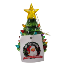 Mr. Christmas Mini Lighted Ceramic Tree Ornament Figurine 5&quot; Lights Up with Tag - $24.95